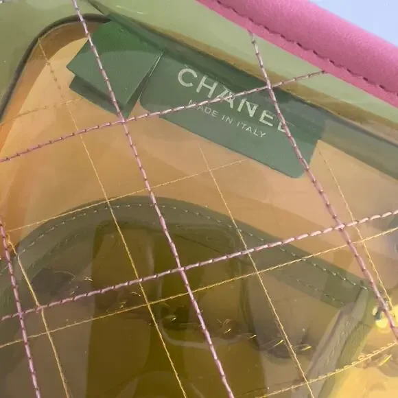 Chanel 18S Coco Splash Pastel Rainbow PVC Medium Flap Bag - Picture 7 of 11